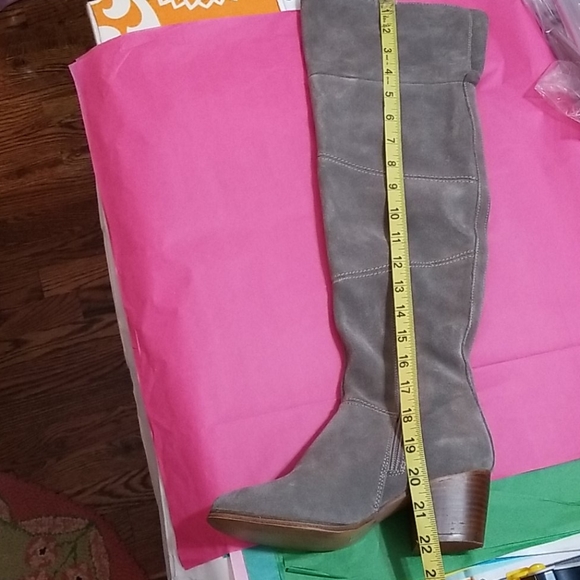 Sole Society Melbourne Grey OTK Suede Boots - Picture 10 of 10